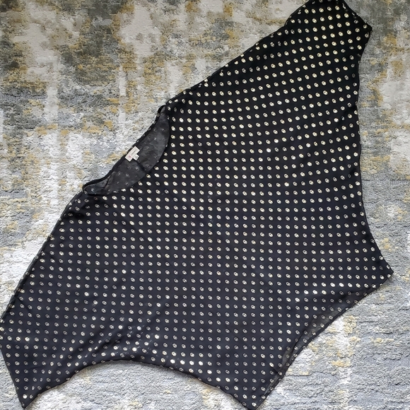 Cremieux Sheer Gold Dot Blouse - Picture 3 of 7